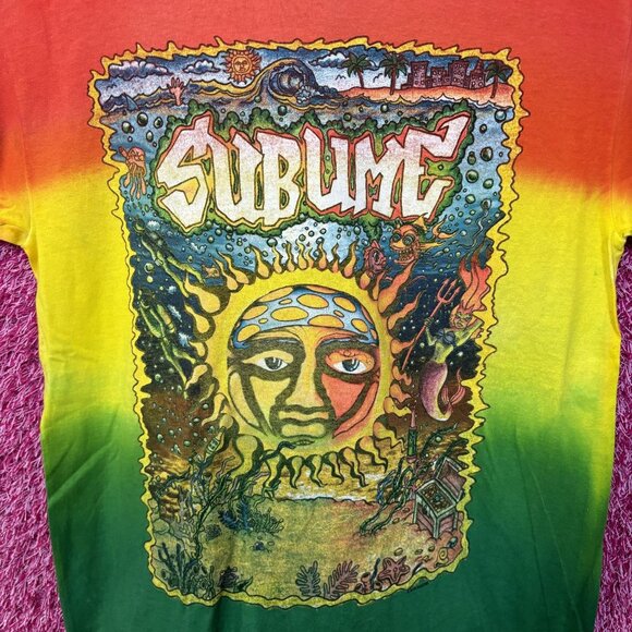 Sublime Rastafari Style Tricolored tiedye Rock Tee size small - Picture 2 of 5